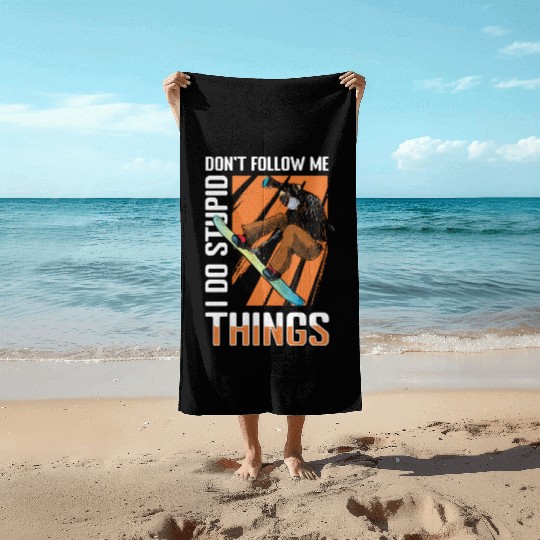Snowboarding Vacation Freestyle Beach Towels
