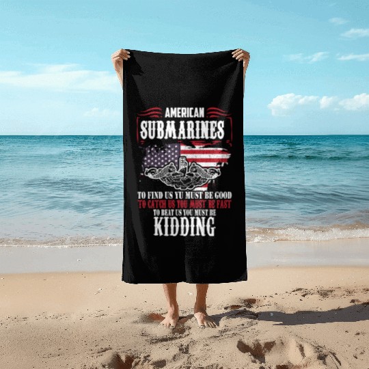 US Military Submarine Beach Towels