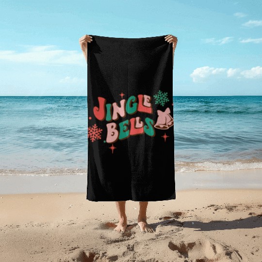 Jingle Bells Christmas Beach Towels