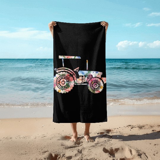 Farming Farmer Flower Floral Beach Towels