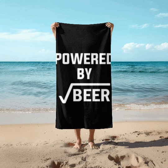 Powered by root beer, root beer Beach Towels