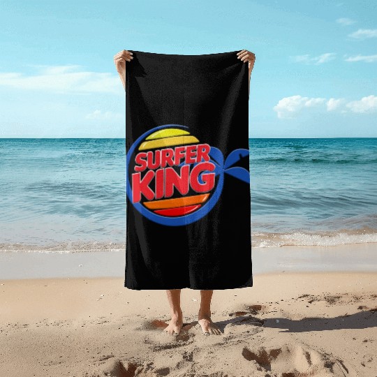 surfer king Beach Towels