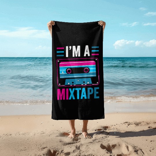 LGBT Funny Mixtape Vintage Retro Cassette Pride Beach Towels