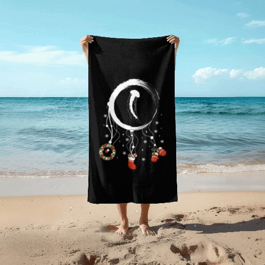 Winter dreamcatcher Christmas Jellyfish Beach Towels