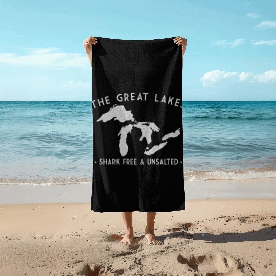 Great Lakes Shark Free And Unsalted Sweat Beach Towels