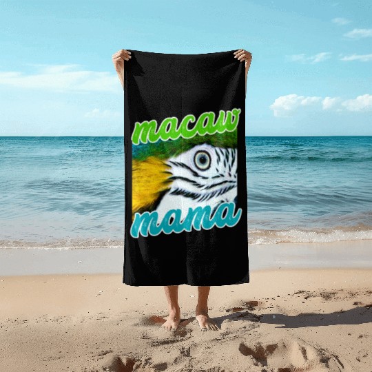 Blue And Yellow Macaw - Parrot Beach Towels