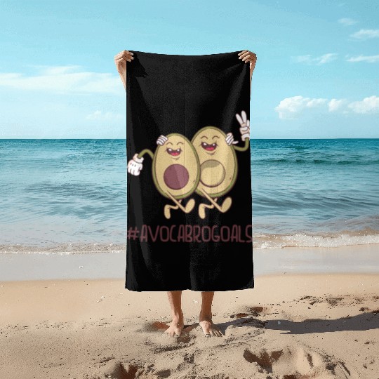Sibling Big Brother Avocado Goals Hilarious Puns Beach Towels