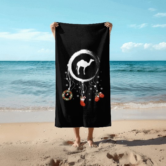 Winter dreamcatcher Christmas Camel Beach Towels