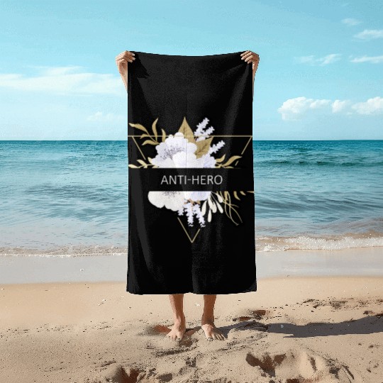 Anti-Hero Flower Text Gift Music Fan Lover Beach Towels