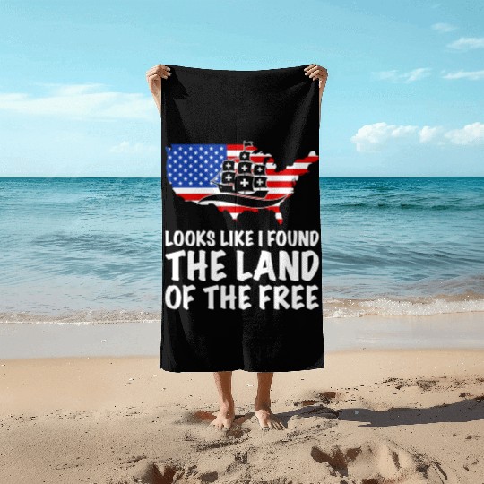 Columbus Day 1492 Beach Towels