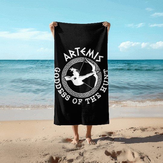 Artemis God, Greek God Beach Towels
