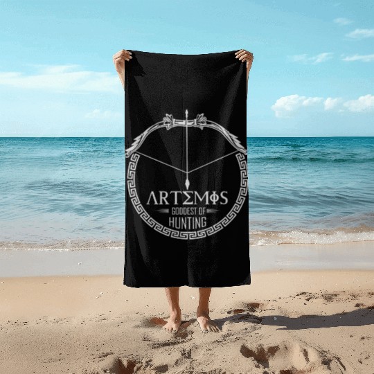 Artemis God, Greek God Beach Towels