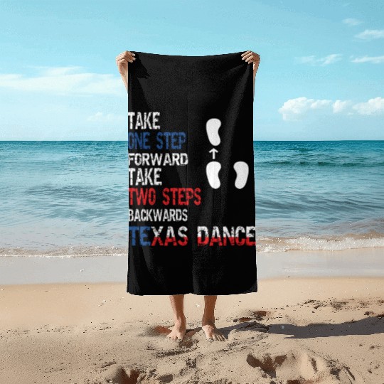 Country Western two-step Dance Cool Texas Beach Towels