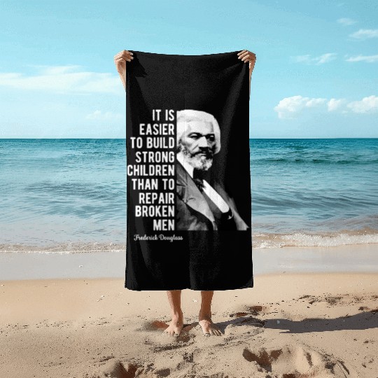 Frederick Douglass Quote For Black History Month Beach Towels