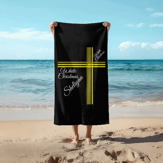 White Christmas Sheliyaa Beach Towels