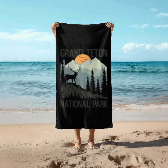 Grand Teton National Park Mountains Wilderness Beach Towels