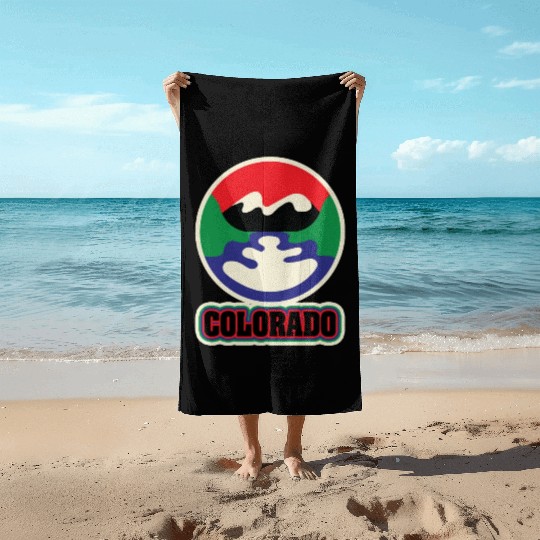 US States COLORADO Beach Towels