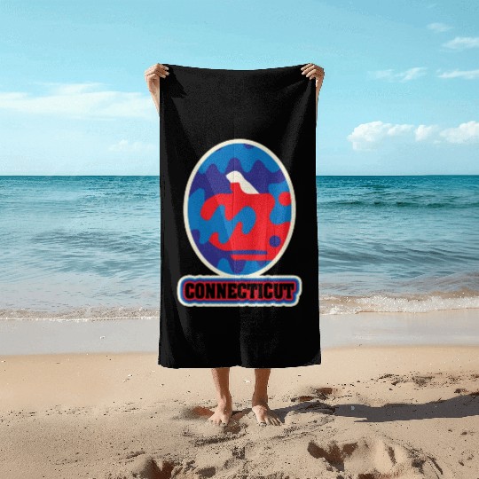 US States CONNECTICUT Beach Towels
