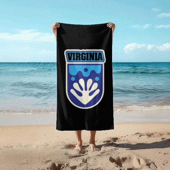 US States VIRGINIA Beach Towels