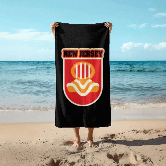 US States NEW JERSEY Beach Towels