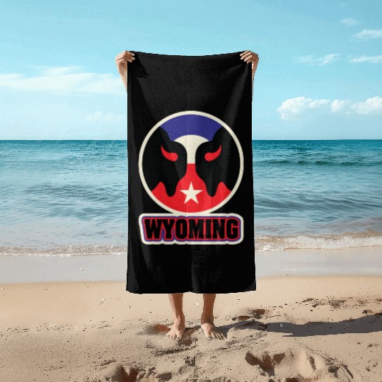 US States WYOMING Beach Towels