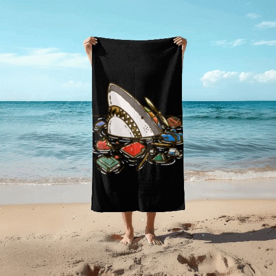 Back to School Shark Beach Towels