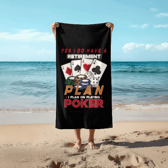 Poker Casino Poker Player Gambling Roulette Gift Beach Towels