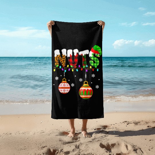 Funny Chest Nuts Couples Christmas Chestnuts Xmas Beach Towels