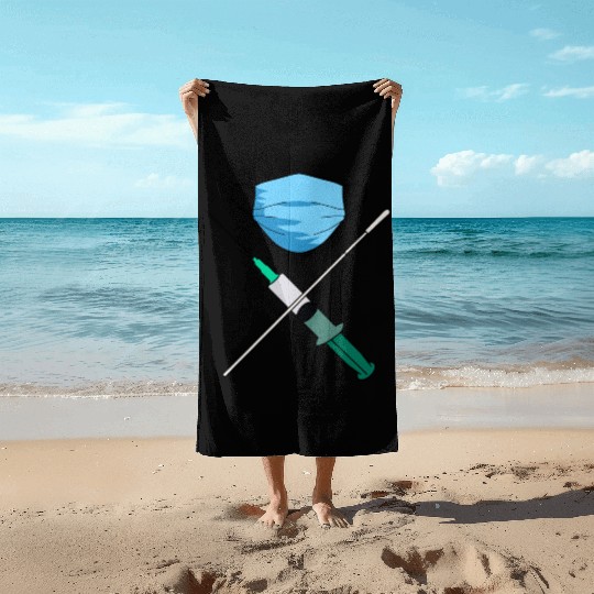 Corona Pandemic Cross | Comic Beach Towels