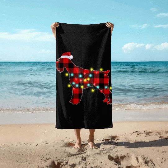 Miniature Schnauzer Christmas Dog Lover Pajamas Beach Towels