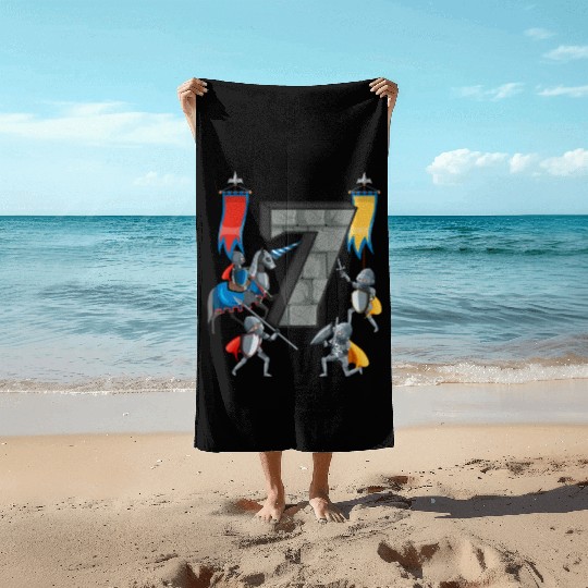 Medieval Knights Middle Ages History Castle 7th Beach Towels