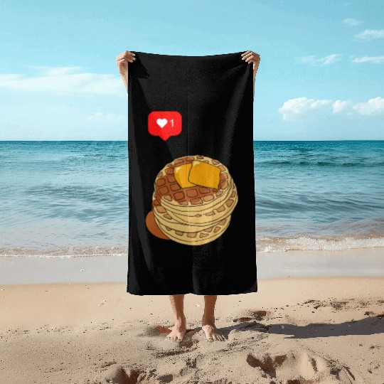 Waffle lover Beach Towels