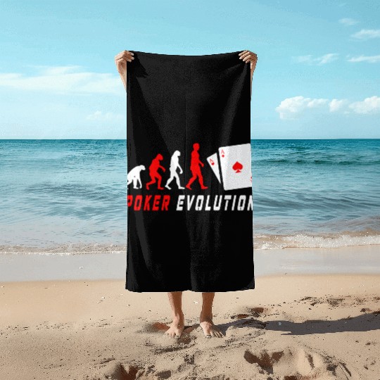 Poker Evolution Beach Towels