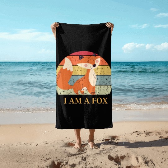 I Am A Fox Beach Towels