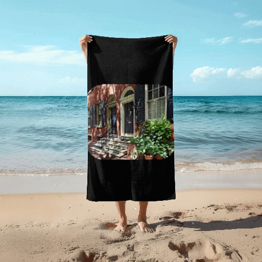 Philadelphia PA - Street in Society Hill Beach Towels