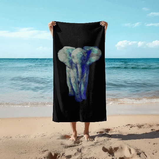 Cute Baby Elephant Art Save The Elephants Beach Towels