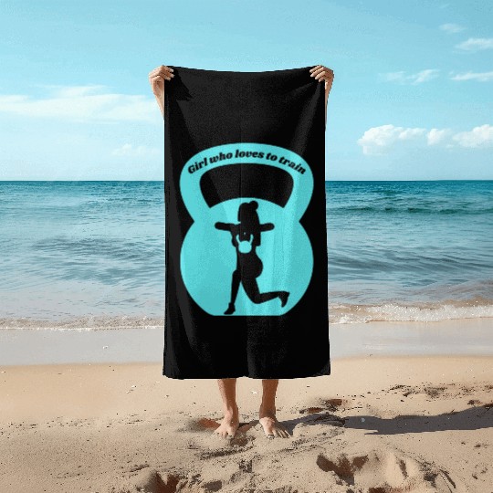 GYM Girl who loves to train Beach Towels