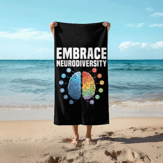 Embrace Neurodiversity Beach Towels