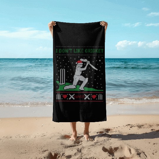 Cricket Is My Love:I Don’t Like Cricket I Love It Beach Towels