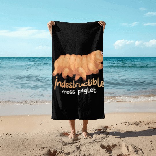Indestructible Moss Piglet Science Tardigrade Beach Towels