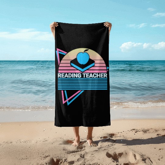 Reading Teacher Retro Beach Towels