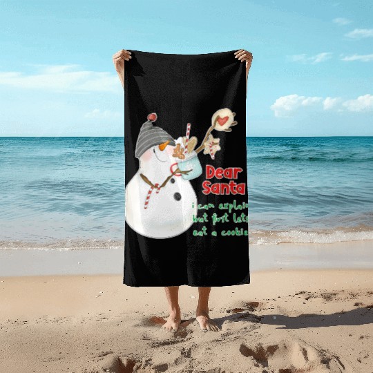 Dear Santa I can explain Beach Towels