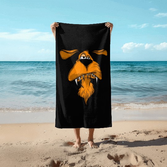 Scary Grumpy Dog Owners Pet Lover Gift Ideas Beach Towels