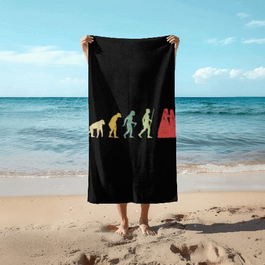 Lesbian Couple Romantic Wedding Wife Evolution Beach Towels