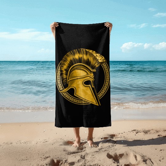 Gold Gladiator Sparta Greek Gym Workout Beach Towels