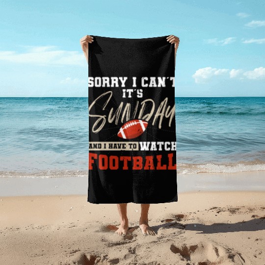American Football Sunday Football Player Sport Fan Beach Towels