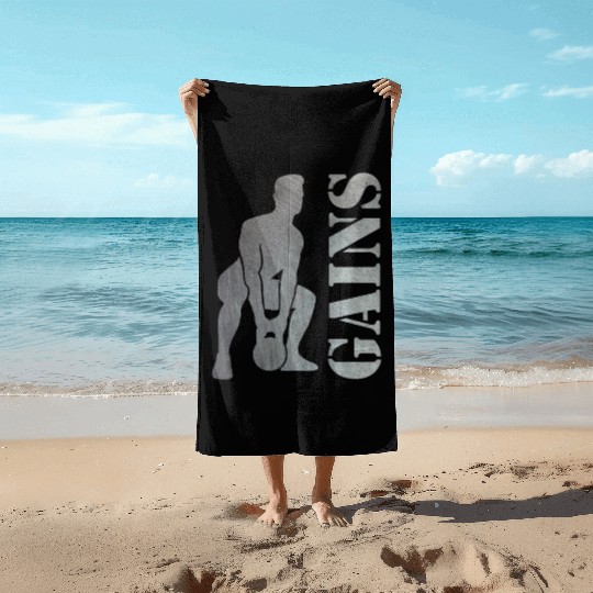 Bodybuilder Workout Squats Exercise Gift Beach Towels
