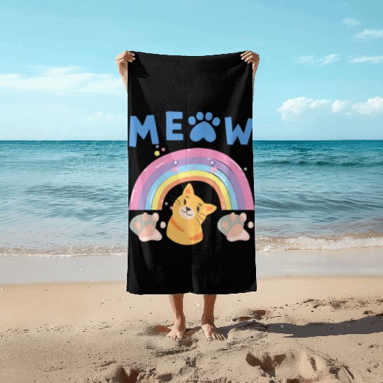 I am better with cats, Funny gifts cats, cat mom, Beach Towels