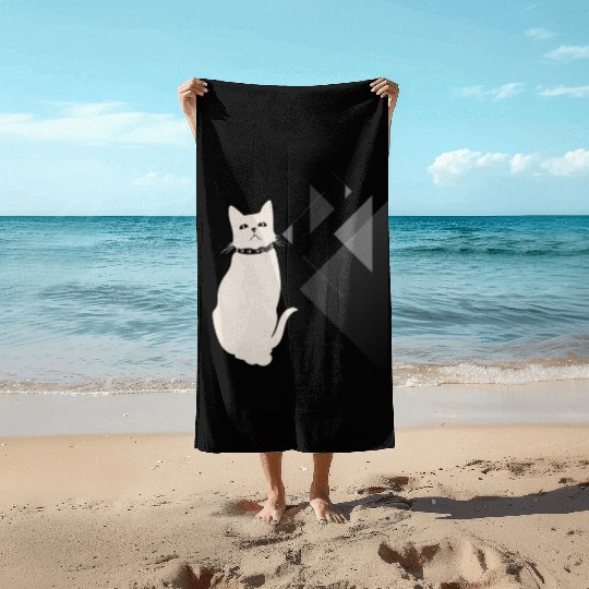 I am better with cats, Funny gifts cats, cat mom, Beach Towels