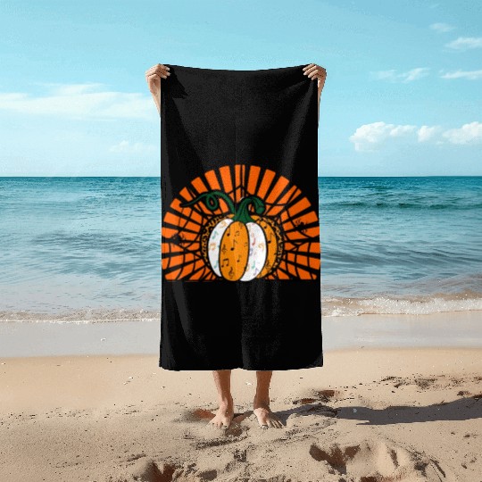 Halloween Music Teacher Beach Towels, Pumpkin Music